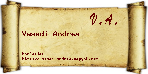 Vasadi Andrea névjegykártya