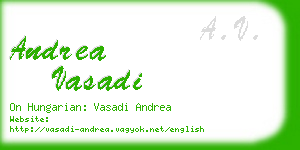 andrea vasadi business card